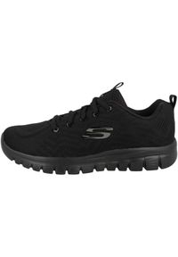 skechers - Buty do chodzenia damskie, Skechers Graceful Get Connected. Kolor: czarny. Materiał: materiał, syntetyk, tkanina. Sport: turystyka piesza