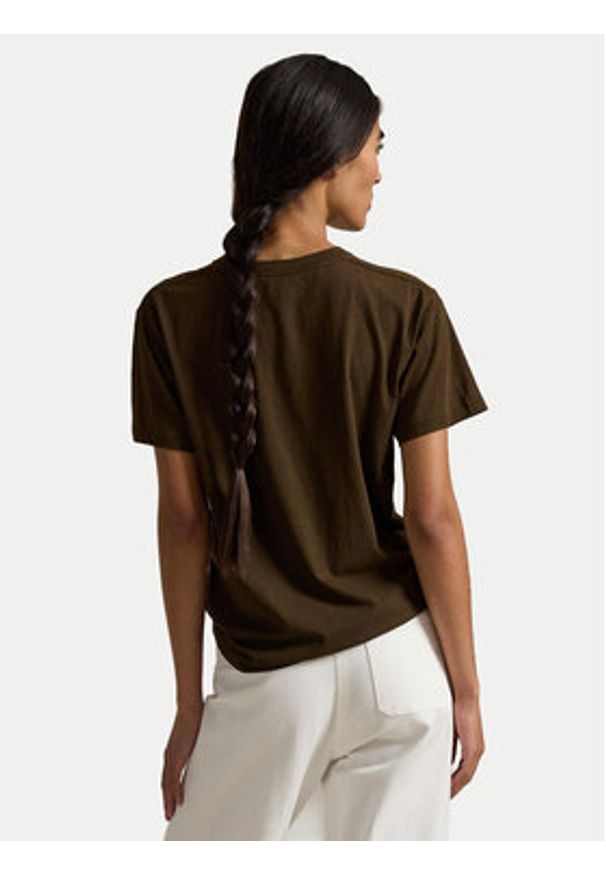 Polo Ralph Lauren T-Shirt 211A96599001 Brązowy Relaxed Fit. Typ kołnierza: polo. Kolor: brązowy. Materiał: bawełna