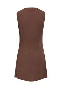 only - ONLY Sukienka codzienna Siesta 15357797 Brązowy ciemny Regular Fit. Okazja: na co dzień. Kolor: brązowy. Materiał: wiskoza. Typ sukienki: proste. Styl: casual #6