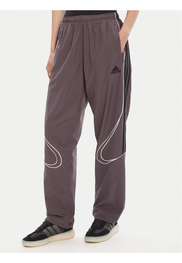 Adidas - adidas Spodnie dresowe Teamgeist adicolor JW5870 Szary Loose Fit. Kolor: szary. Materiał: syntetyk