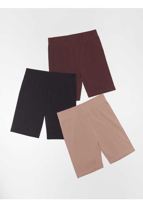 Reserved - Bawełniane kolarki - czarny. Kolor: czarny. Materiał: bawełna