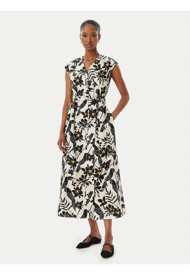 LOLA CASADEMUNT Sukienka koszulowa MS2616009 Czarny Regular Fit. Kolor: czarny. Materiał: bawełna. Typ sukienki: koszulowe