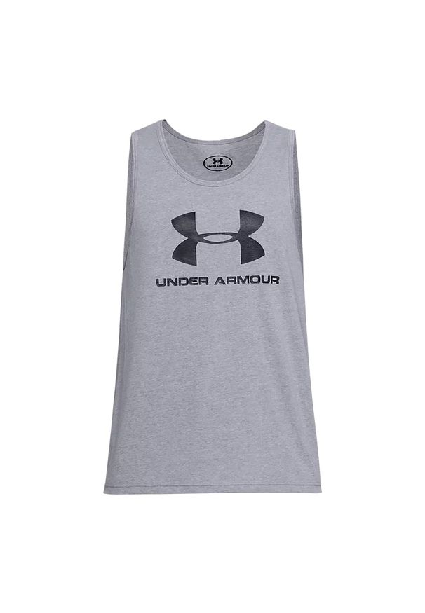 Koszulka treningowa męska Under Armour Sportstyle Logo Tank. Kolor: szary