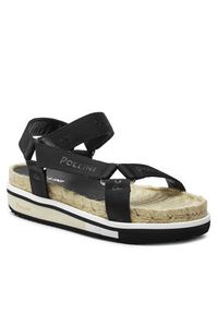 Pollini Espadryle SA16655G0ITV0000 Czarny. Kolor: czarny. Materiał: materiał