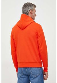Calvin Klein bluza męska kolor pomarańczowy z kapturem gładka. Typ kołnierza: kaptur. Kolor: pomarańczowy. Długość rękawa: długi rękaw. Długość: długie. Wzór: gładki #3