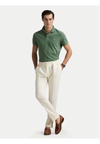 Polo Ralph Lauren Polo 710536856465 Zielony Slim Fit. Typ kołnierza: polo. Kolor: zielony. Materiał: bawełna #4