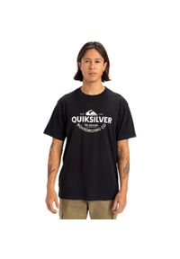 Quiksilver - Koszulka z krótkim rękawem dla Mężczyzn TYPED OUT Czarny. Kolor: brązowy, zielony, wielokolorowy. Materiał: materiał, bawełna. Długość rękawa: krótki rękaw. Długość: krótkie
