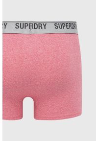 Superdry Bokserki (3-pack) męskie kolor bordowy. Kolor: czerwony. Materiał: bawełna #3