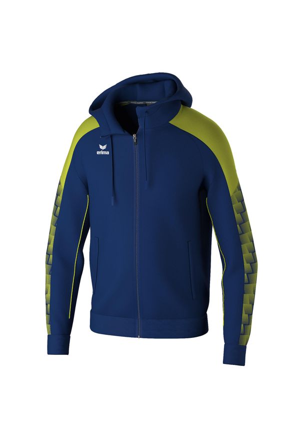 ERIMA - Dziecięca bluza dresowa z kapturem Erima Evo Star. Typ kołnierza: kaptur. Kolor: niebieski, zielony, wielokolorowy. Materiał: dresówka. Sport: piłka ręczna, fitness