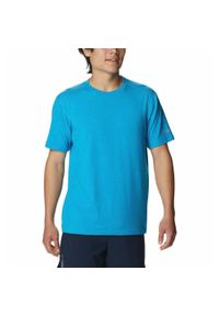 columbia - Koszulka Męska Columbia Endless Trail Running Tech T-Shirt. Kolor: niebieski. Materiał: wiskoza, elastan, poliester. Sport: bieganie