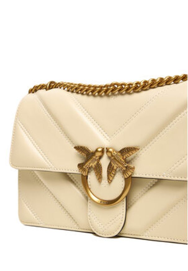 Pinko - PINKO Torebka Love One Classic Light Dc Al 25-26 PLTT 104549 A2OS Écru. Materiał: skórzane