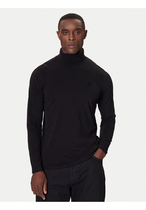 Karl Lagerfeld - KARL LAGERFELD Golf 755023 554226 Czarny Regular Fit. Typ kołnierza: golf. Kolor: czarny. Materiał: bawełna