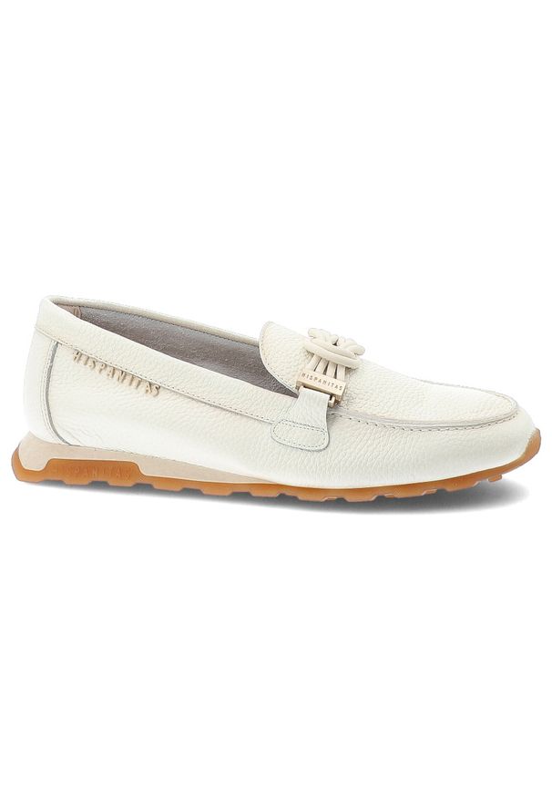 Półbuty damskie Hispanitas, ze skóry naturalnej z wsuwanym krojem oraz zaokrąglonym noskiem, białe, HV264662 Bolero-V26 Panna. Okazja: na co dzień. Kolor: biały. Materiał: skóra. Sezon: wiosna, lato. Styl: casual, klasyczny