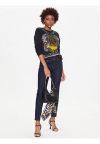 Versace Jeans Couture Bluza 74HAI3A9 Czarny Regular Fit. Typ kołnierza: kołnierzyk włoski. Kolor: czarny. Materiał: bawełna #4