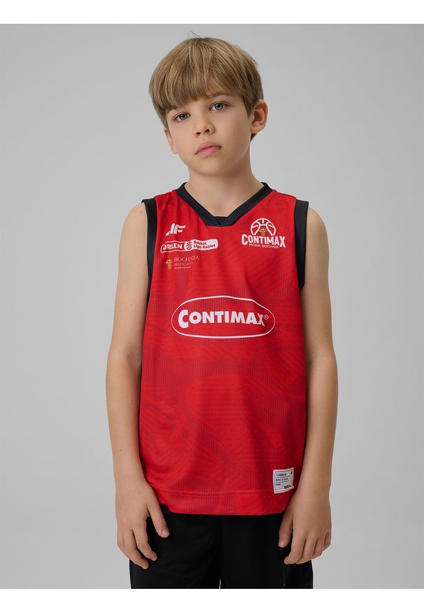 4f - 4F Koszulka meczowa replika wyjazdowa z sezonu 2025/26 dziecięca 4F x MOSiR Bochnia - czerwona 122/128 (6-8 lat). Kolor: czerwony. Materiał: materiał. Wzór: nadruk. Sezon: lato. Sport: bieganie, fitness