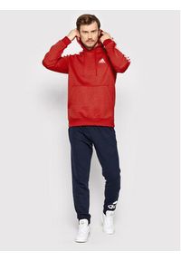 Adidas - adidas Bluza Essentials Fleece 3-Stripes GU2523 Czerwony Regular Fit. Kolor: czerwony. Materiał: bawełna #3