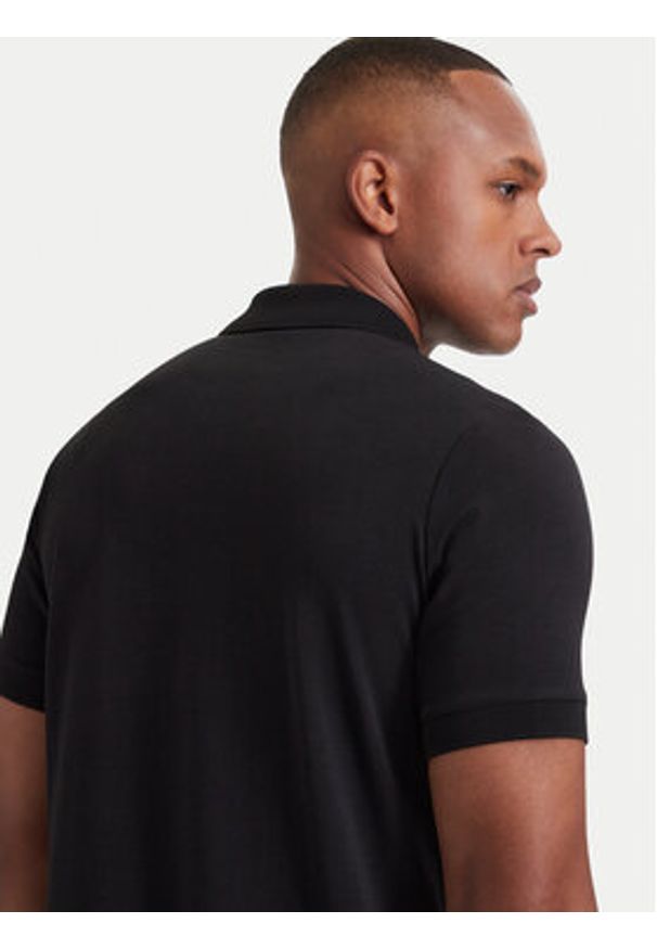 Karl Lagerfeld - KARL LAGERFELD Polo 745015 564235 Czarny Regular Fit. Typ kołnierza: polo. Kolor: czarny. Materiał: bawełna