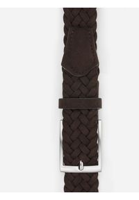 Pako Lorente - Brązowy pleciony pasek męski P20WF-PX-005-A. Kolor: brązowy. Materiał: bawełna, poliester. Styl: klasyczny, casual
