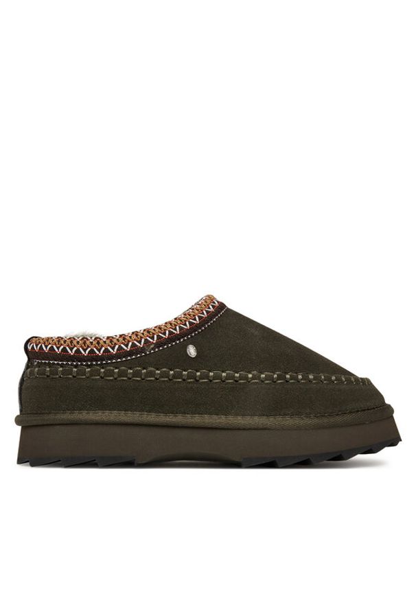 EMU Australia Kapcie Sharky Adventure Scuff W13239 Khaki. Kolor: brązowy. Materiał: skóra
