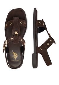 U.S. Polo Assn. Sandały EO-ALYS001W/6S1 Brązowy ciemny. Kolor: brązowy. Materiał: skóra, zamsz #5