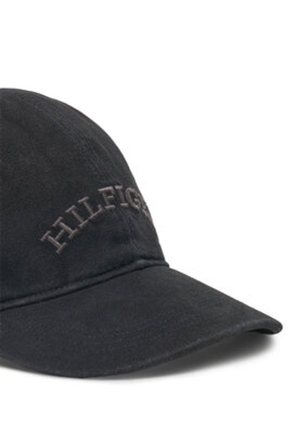 TOMMY HILFIGER - Tommy Hilfiger Czapka z daszkiem Monotype AM0AM13003 Czarny. Kolor: czarny. Materiał: bawełna, materiał