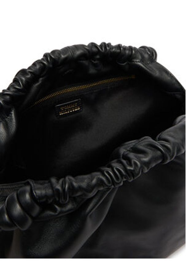 TOMMY HILFIGER - Tommy Hilfiger Torebka Th Soft Leather Hobo AW0AW18376 Czarny. Kolor: czarny. Materiał: skórzane
