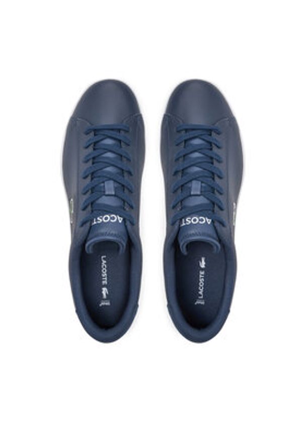 Lacoste Sneakersy 748SMA0011 Granatowy. Kolor: niebieski. Materiał: skóra