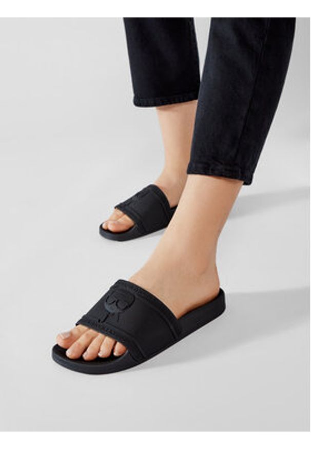 Karl Lagerfeld - KARL LAGERFELD Klapki KL80919 Czarny. Kolor: czarny. Materiał: syntetyk