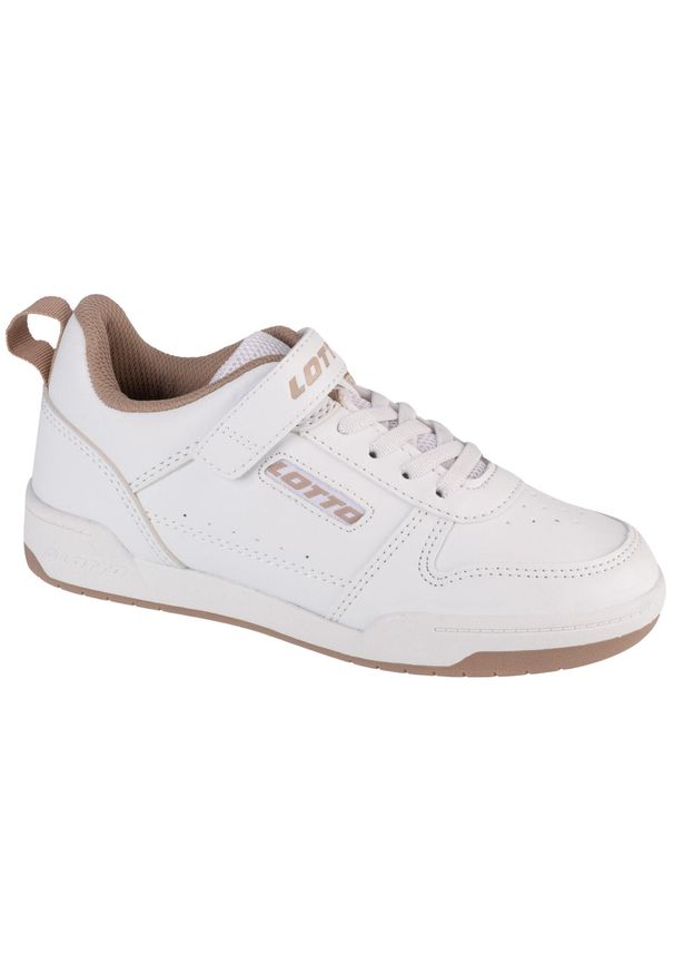 LOTTO - Buty sportowe Sneakersy dziewczęce, Toco BC K. Kolor: biały. Materiał: syntetyk, materiał. Sport: turystyka piesza