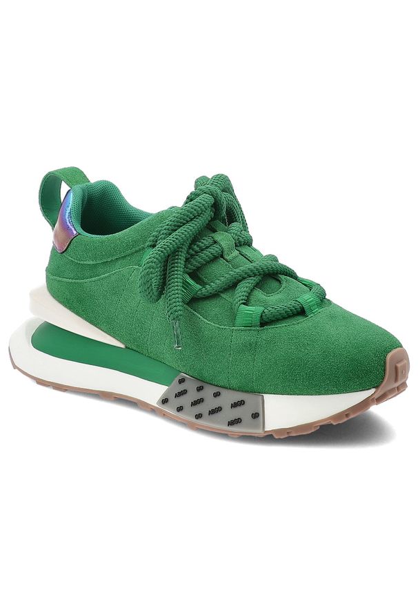 Zielone Sneakersy Artiker Modne Obuwie Damskie. Okazja: na co dzień. Kolor: zielony. Materiał: zamsz. Szerokość cholewki: normalna. Styl: sportowy, casual, elegancki