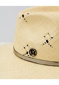 MAISON MICHEL PARIS - Beżowy kapelusz Henrietta. Kolor: beżowy. Materiał: materiał. Wzór: aplikacja #4