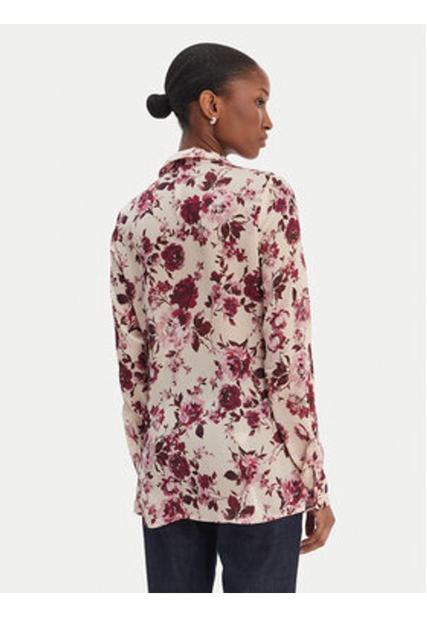 Guess Koszula W6RH73 WDW82 Beżowy Regular Fit. Kolor: beżowy. Materiał: syntetyk