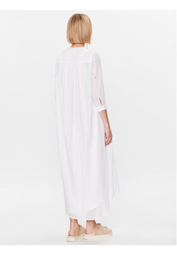 PESERICO - Peserico Sukienka codzienna S02217L1 Biały Regular Fit. Okazja: na co dzień. Kolor: biały. Materiał: bawełna. Typ sukienki: proste. Styl: casual