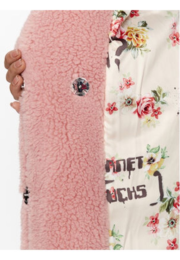 Guess Płaszcz zimowy W3BL68 WF8R2 Różowy Regular Fit. Kolor: różowy. Materiał: syntetyk. Sezon: zima