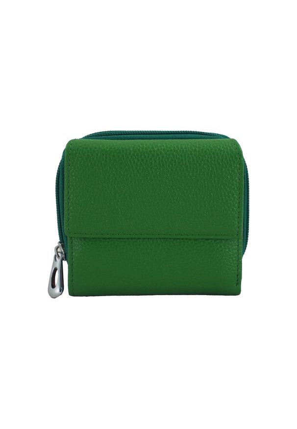 Barberini's - Portfel skórzany BARBERINI'S zielony D-485-38. Kolor: zielony. Materiał: skóra. Wzór: kolorowy