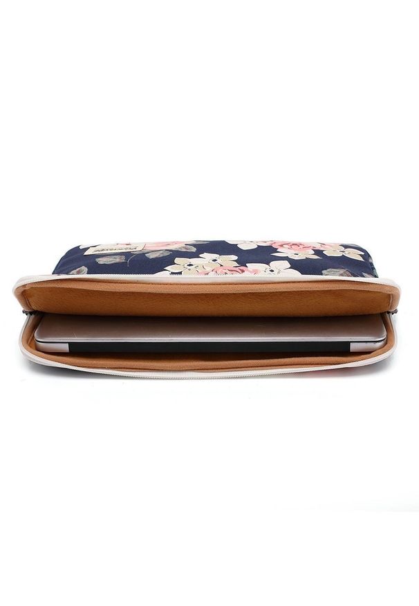 CANVASLIFE - Etui Canvaslife 13''-14'' navy rose. Materiał: materiał. Wzór: aplikacja, kwiaty