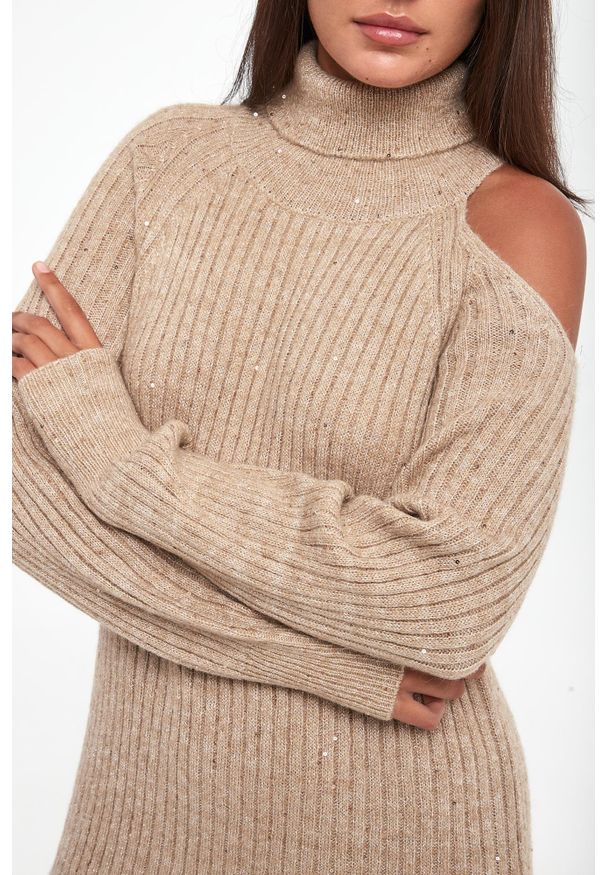 Twinset Milano - Sukienka maxi z cekinami TWINSET ACTITUDE. Długość: maxi