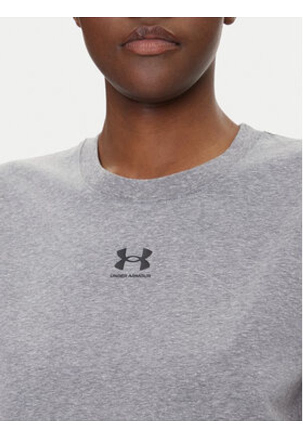 Under Armour Koszulka techniczna Rival Core 1383648 Szary Regular Fit. Kolor: szary. Materiał: bawełna, syntetyk