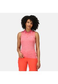 Regatta - Tima II damska koszulka. Kolor: różowy. Materiał: poliester. Długość rękawa: bez rękawów. Długość: długie