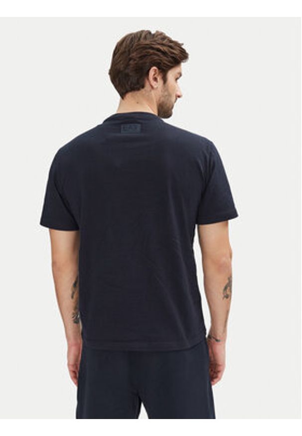 EA7 Emporio Armani T-Shirt 7M000149 AF14772 UB102 Granatowy Regular Fit. Kolor: niebieski. Materiał: bawełna