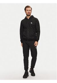 Karl Lagerfeld - KARL LAGERFELD Bluza 705095 551951 Czarny Regular Fit. Typ kołnierza: dekolt w karo. Kolor: czarny. Materiał: bawełna #3