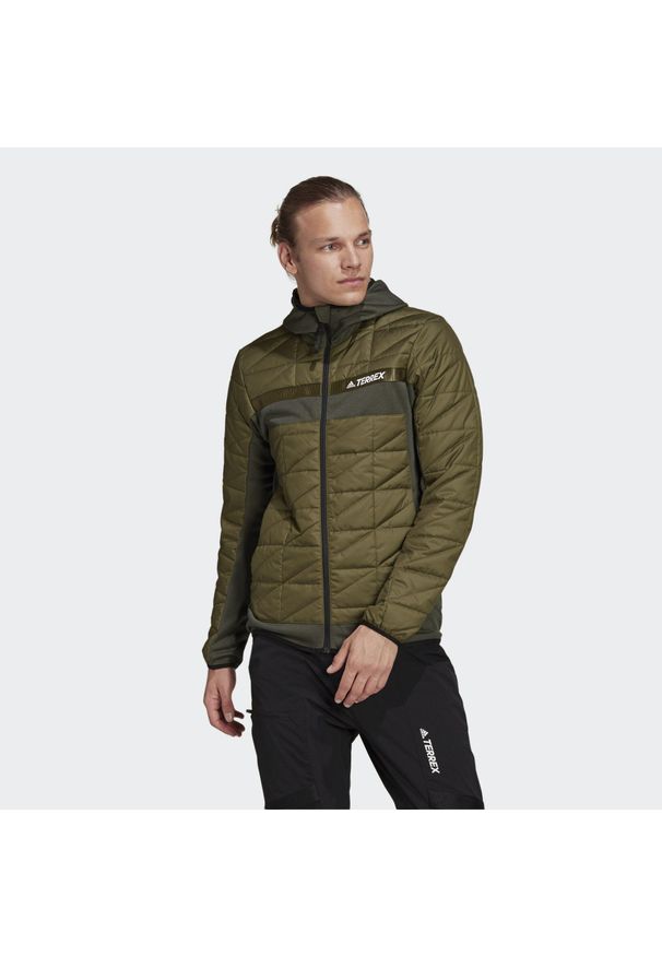 Adidas - Kurtka adidas Terrex Multi Primegreen Hybrid Insulated. Kolor: szary