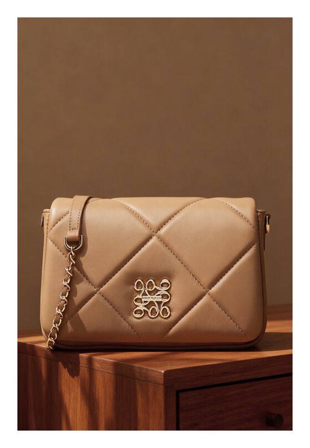 Nine West Torebka CEO-ANNA-LA482-3299 Beżowy. Kolor: beżowy