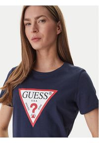 Guess T-Shirt W1YI1B I3Z14 Granatowy Regular Fit. Kolor: niebieski. Materiał: bawełna #2