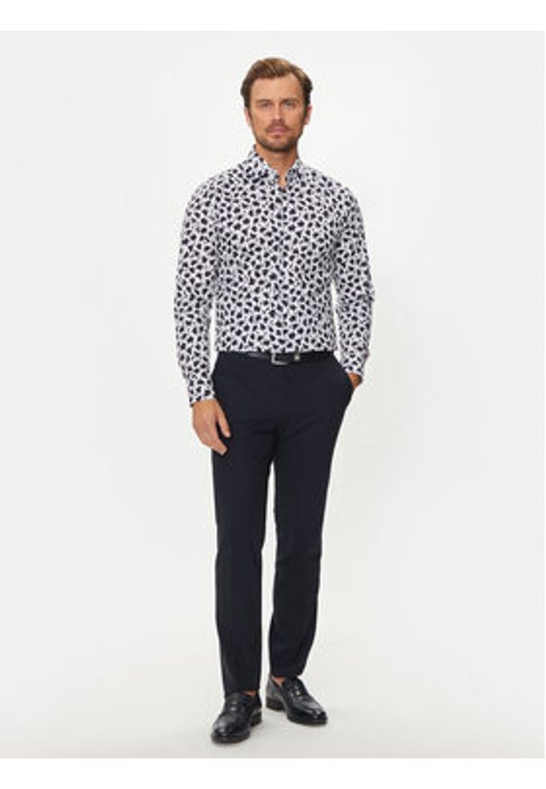 BOSS - Boss Koszula 50519877 Granatowy Slim Fit. Kolor: niebieski. Materiał: bawełna