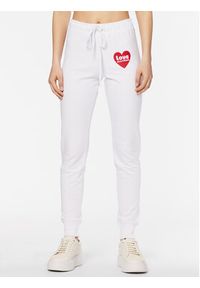 Love Moschino - LOVE MOSCHINO Dres W002801E 2246 Biały Regular Fit. Kolor: biały. Materiał: bawełna, dresówka #3