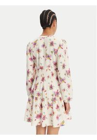 Liu Jo Sukienka codzienna WA5168 T3786 Écru Relaxed Fit. Okazja: na co dzień. Kolor: kremowy. Materiał: syntetyk. Typ sukienki: proste. Styl: casual #4