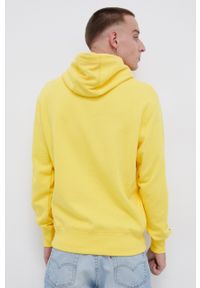 Superdry Bluza bawełniana męska kolor żółty z kapturem z aplikacją. Okazja: na co dzień. Typ kołnierza: kaptur. Kolor: żółty. Materiał: bawełna. Wzór: aplikacja. Styl: casual
