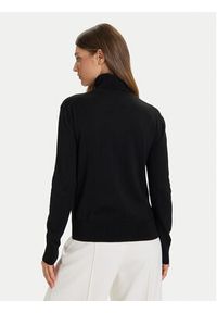 Calvin Klein Golf LV044D371G Czarny Regular Fit. Typ kołnierza: golf. Kolor: czarny. Materiał: syntetyk