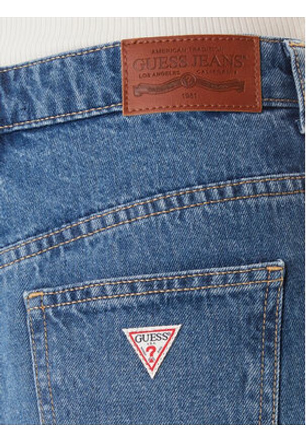 Guess Jeans Szorty jeansowe W5GD0S D5O13 Niebieski Regular Fit. Kolor: niebieski. Materiał: bawełna